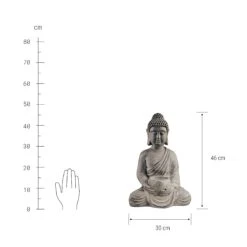 BUDDHA Statue Mit Kerzenteller Höhe 46cm -Wohnstil Angebote Store 10215752 2