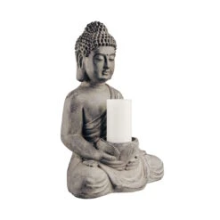 BUDDHA Statue Mit Kerzenteller Höhe 46cm -Wohnstil Angebote Store 10215752 4
