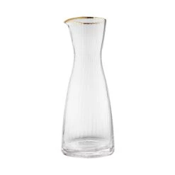 GOLDEN TWENTIES Karaffe Mit Goldrand Und Rillen 1l -Wohnstil Angebote Store 10216983 2