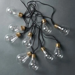 BULB LIGHTS LED Lichterkette Mit Naturseil 10 Lichter, Batteriebetrieben -Wohnstil Angebote Store 10217309 3
