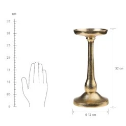 ROYAL Kerzenständer Für Stumpenkerzen Höhe 32cm -Wohnstil Angebote Store 10217592 2