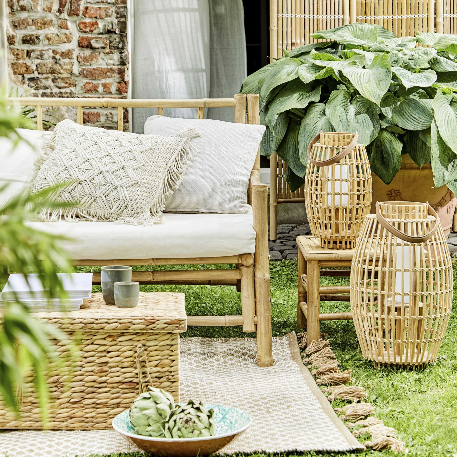 BAMBOO NIGHTS Laterne Mit Henkel 36 Cm 2 BAMBOO NIGHTS Laterne Mit Henkel 36 Cm – Bild 2