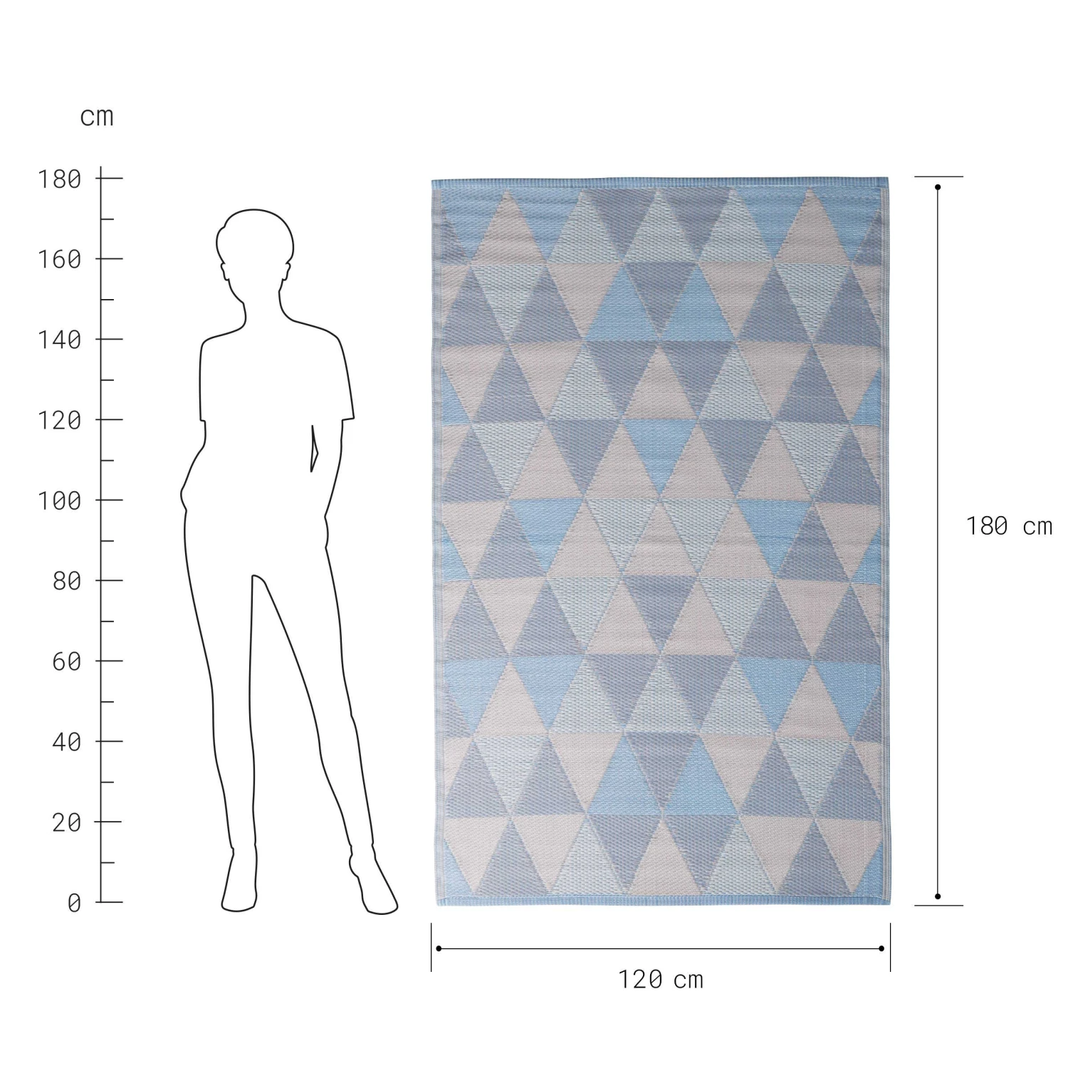 COLOUR CLASH In- & Outdoorteppich Dreiecke L 180 X B 120cm 3 COLOUR CLASH In- & Outdoorteppich Dreiecke L 180 X B 120cm – Bild 3