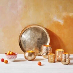 ORIENTAL LOUNGE Deko Tablett Glänzend Ø 45 Cm -Wohnstil Angebote Store 10219405 2