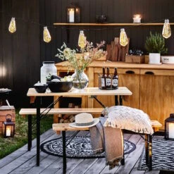 BULB LIGHTS LED Lichterkette Mit Naturseil 10 Lichter Und Stecker -Wohnstil Angebote Store 10220250 3