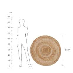 ALL NATURE Hanf-Teppich Ø110cm -Wohnstil Angebote Store 10221289 2