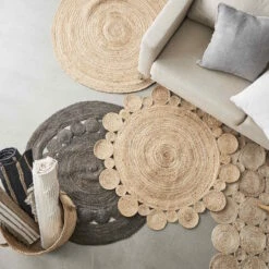 ALL NATURE Hanf-Teppich Ø110cm -Wohnstil Angebote Store 10221289 7