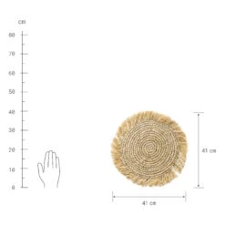 RAFFIA Platzset Mit Fransen Ø41cm -Wohnstil Angebote Store 10222859 2