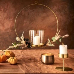 LUNA Hängedeko-Ring Mit Glaseinsatz Ø40cm -Wohnstil Angebote Store 10223518 4