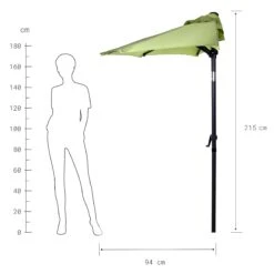 SIESTA Sonnenschirm Halbrund Mit Knickgelenk Und Kurbel -Wohnstil Angebote Store 10223851 2