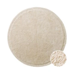 BOHO LOUNGE Teppich Hochflor Mit Makramé Ø120cm