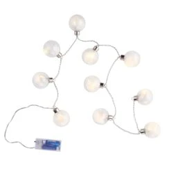 FEATHERS LED-Lichterkette 10 Glaskugeln Mit Federn & USB-Batteriefach -Wohnstil Angebote Store 10225421 3