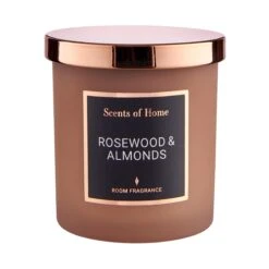 SCENTS OF HOME Duftkerze Rosewood & Almond Mit Sojawachs