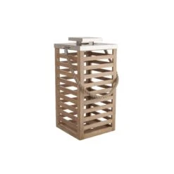 SHORE Laterne Mangoholz Höhe 54cm