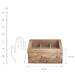 TEA TIME Teebox Mit Blumen-Lasergravur L 23 X B 18cm -Wohnstil Angebote Store 10226513 2