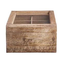 TEA TIME Teebox Mit Blumen-Lasergravur L 23 X B 18cm -Wohnstil Angebote Store 10226513 3