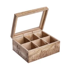 TEA TIME Teebox Mit Blumen-Lasergravur L 23 X B 18cm -Wohnstil Angebote Store 10226513 5