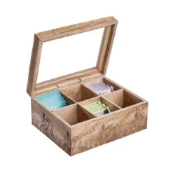 TEA TIME Teebox Mit Blumen-Lasergravur L 23 X B 18cm -Wohnstil Angebote Store 10226513 6