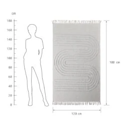 COTTON WAY Teppich Mit Fransen L 120 X B 180cm -Wohnstil Angebote Store 10226642 2