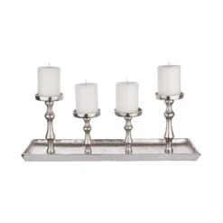 BANQUET Tablett Mit 4 Kerzenhaltern L 52 X B 15cm -Wohnstil Angebote Store 10226874 4