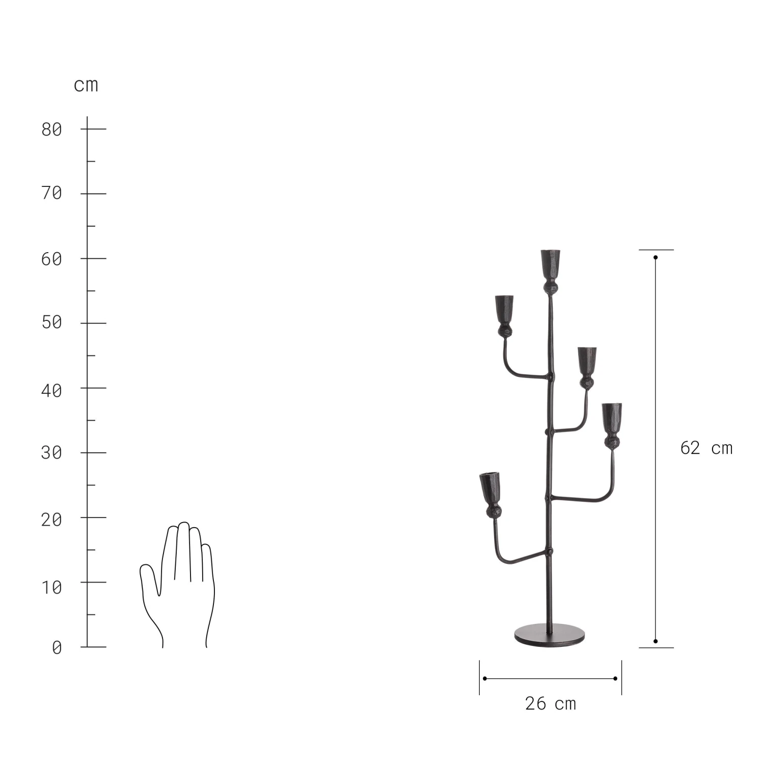 RUST Kerzenhalter Für 5 Kerzen 4 RUST Kerzenhalter Für 5 Kerzen – Bild 4