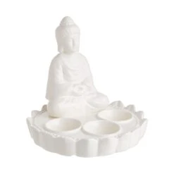 BUDDHA Statue Für 3 Teelichter Höhe 18cm -Wohnstil Angebote Store 10227822 3