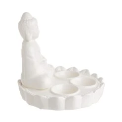 BUDDHA Statue Für 3 Teelichter Höhe 18cm -Wohnstil Angebote Store 10227822 4