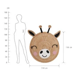 TINY TOWNHanf-Teppich Giraffe Ø110cm -Wohnstil Angebote Store 10228213 2