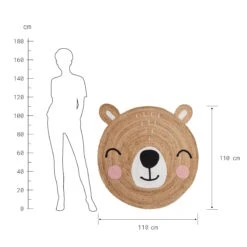 TINY TOWNHanf-Teppich Bär Ø110cm -Wohnstil Angebote Store 10228214 2