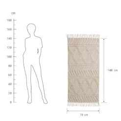 COTTON WAY Läufer Raute L 140 X B 70cm -Wohnstil Angebote Store 10228307 2