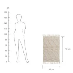 COTTON WAY Teppich Raute L 60 X B 90cm -Wohnstil Angebote Store 10228310 2