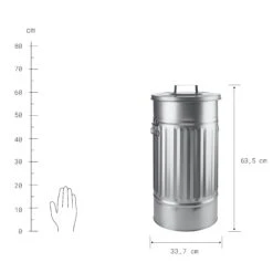ZINC Mülltonne 'Oskar' 40l -Wohnstil Angebote Store 50009633 3