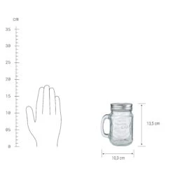 REFRESH 6x Trinkgläser Mason Mit Deckel 450ml -Wohnstil Angebote Store BUN00097 2