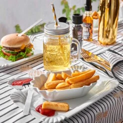 REFRESH 6x Trinkgläser Mason Mit Deckel 450ml -Wohnstil Angebote Store BUN00097 4