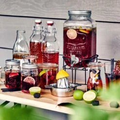 REFRESH 6x Trinkgläser Mason Mit Deckel 450ml -Wohnstil Angebote Store BUN00097 8