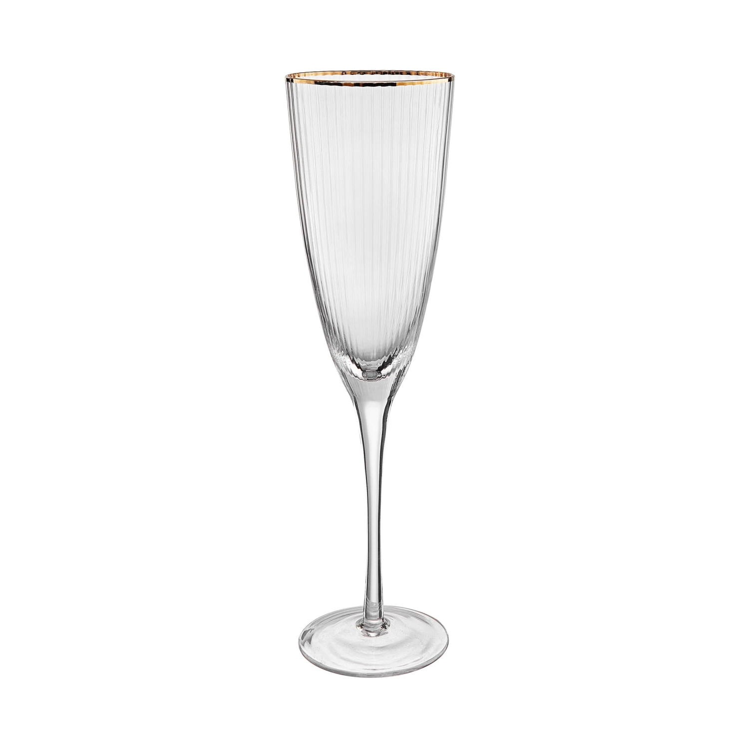 GOLDEN TWENTIES 4x Sektgläser Mit Goldrand Und Rillen 250ml 3 GOLDEN TWENTIES 4x Sektgläser Mit Goldrand Und Rillen 250ml – Bild 3
