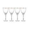 GOLDEN TWENTIES 4x Weingläser Mit Goldrand Und Rillen 280ml