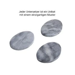 MARBLE 4x Untersetzer Marmor Organisch L 12 X B 9cm -Wohnstil Angebote Store BUN00781 3