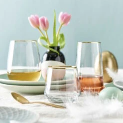 TOUCH OF GOLD 6x Gläser Mit Goldrand 345ml -Wohnstil Angebote Store BUN00826 4