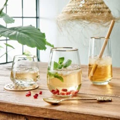 TOUCH OF GOLD 6x Longdrinkgläser Mit Goldrand 480ml -Wohnstil Angebote Store BUN00828 4