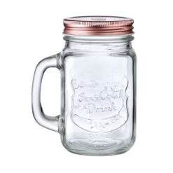 REFRESH 6x Trinkgläser Mason Mit Deckel 450ml -Wohnstil Angebote Store BUN00872 1