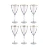 SMERALDA 6x Weingläser Mit Goldrand 400ml
