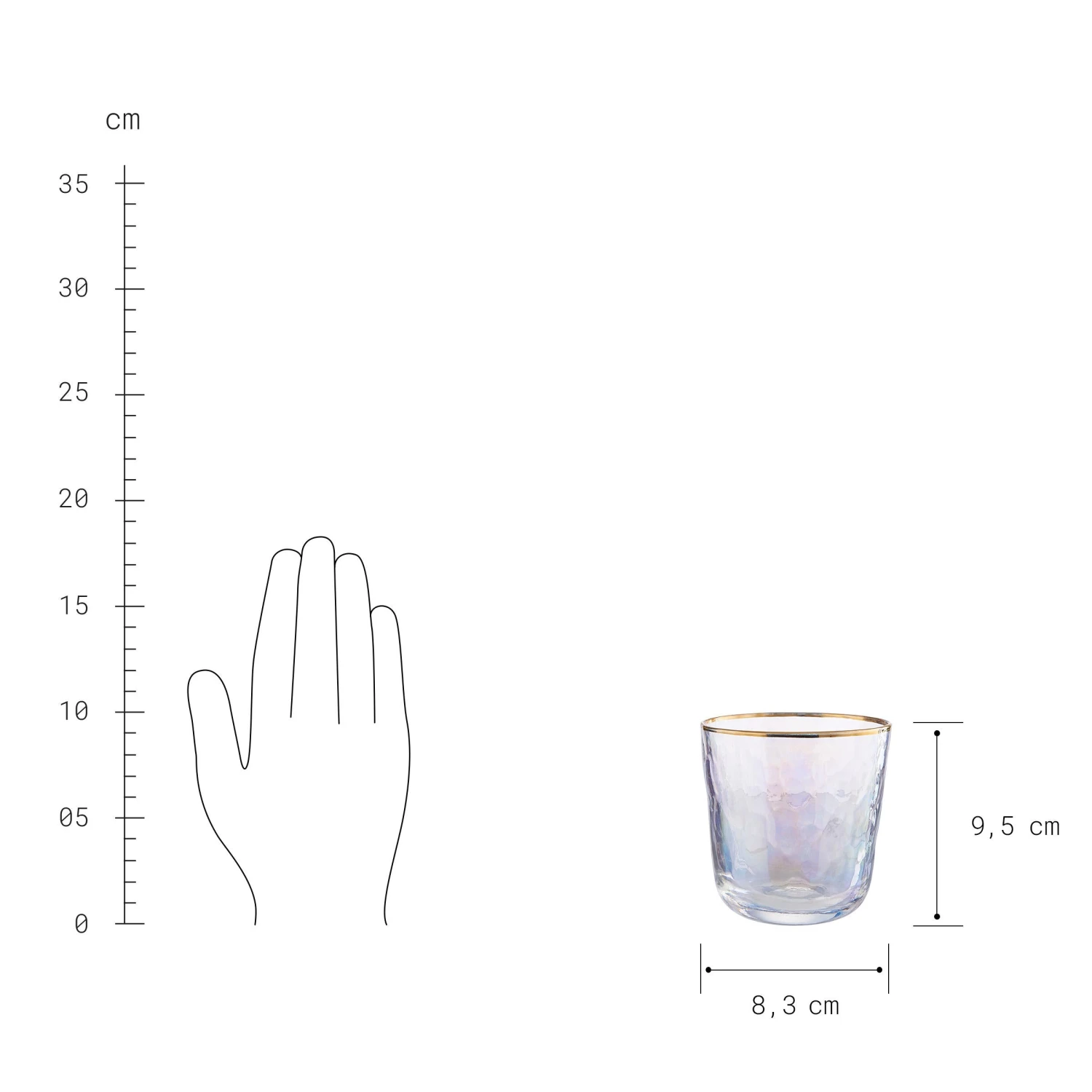 SMERALDA 6x Gläser Mit Goldrand 280ml 4 SMERALDA 6x Gläser Mit Goldrand 280ml – Bild 4