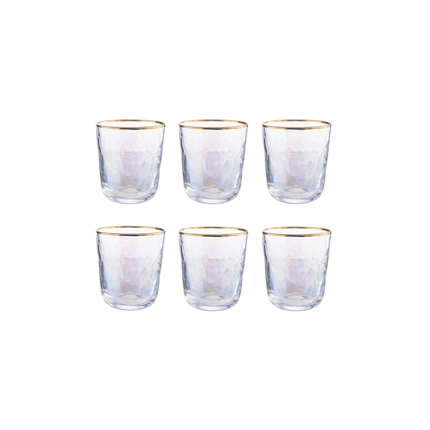 SMERALDA 6x Gläser Mit Goldrand 280ml 1 SMERALDA 6x Gläser Mit Goldrand 280ml