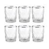 UPSCALE 6x Gläser Mit Silberrand 345ml