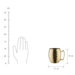 MOSCOW MULE 4x Becher Gehämmert 470ml -Wohnstil Angebote Store BUN01351 3