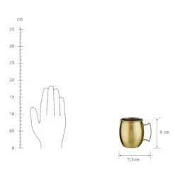 MOSCOW MULE Becher-Set 4-tlg.470ml Matt -Wohnstil Angebote Store BUN01353 2