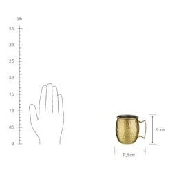 MOSCOW MULE Becher-Set 4-tlg.470ml Matt -Wohnstil Angebote Store BUN01353 4