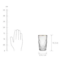 UPSCALE 6x Longdrinkgläser Mit Goldrand 460ml -Wohnstil Angebote Store BUN01374 3