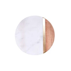 MARBLE KITCHEN 4x Untersetzer Mit Goldstreifen Ø10cm -Wohnstil Angebote Store BUN01617 2